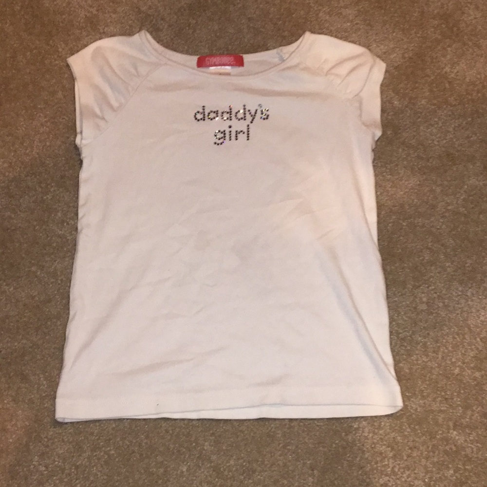White shirt with lettered gems